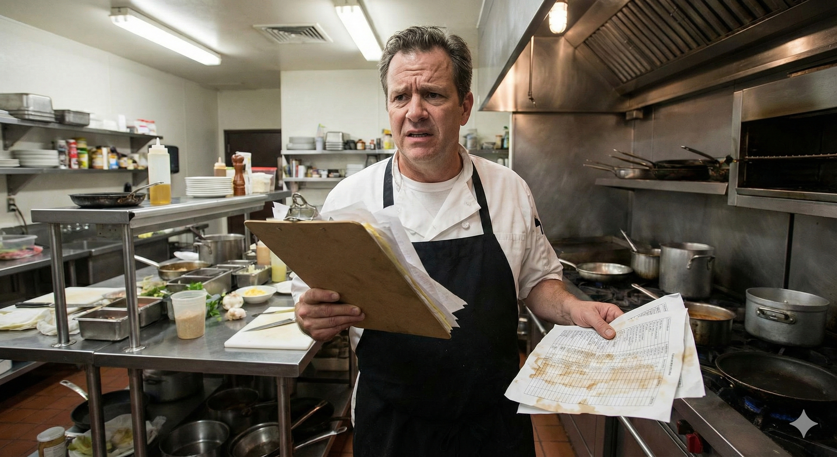 Chaotic kitchen prep